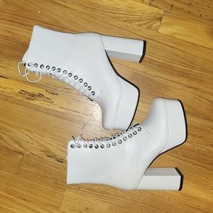 Platform White Heels